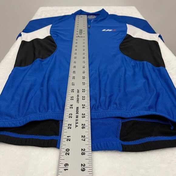 Louis Garneau LG Transit Mens Colorblock Cycling Jersey Size M Blue Short Sleeve - Picture 7 of 8